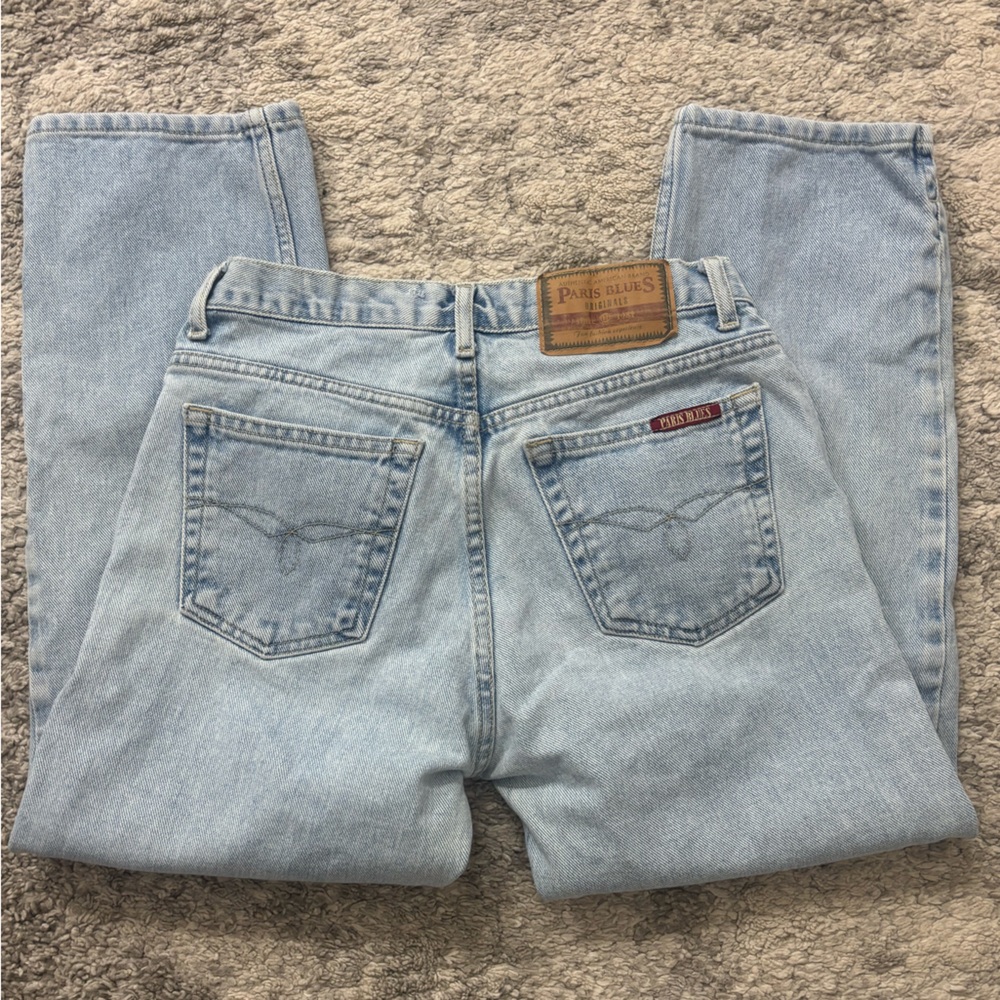 Paris Blues Originals Vintage Light Wash Straight Leg Relaxed Jeans Woman 7 VTG